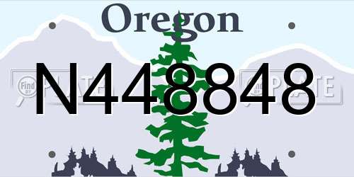 N448848 Oregon License Plate