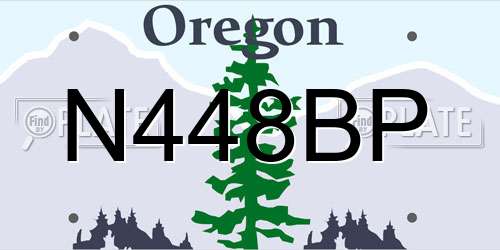 N448BP Oregon License Plate