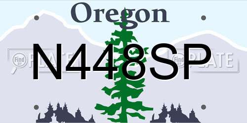 N448SP Oregon License Plate