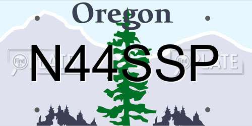 N44SSP Oregon License Plate