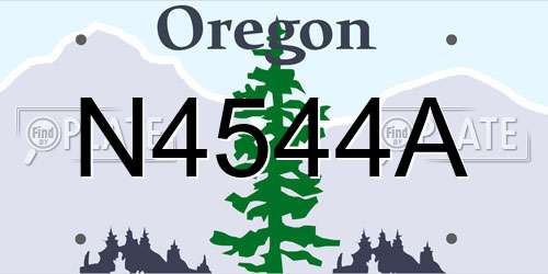 N4544A Oregon License Plate