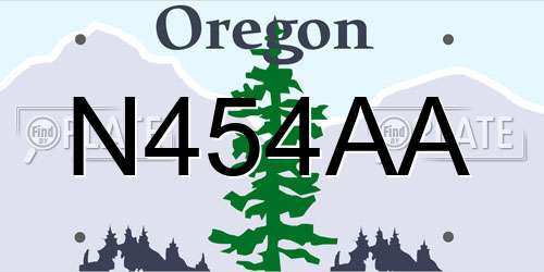 N454AA Oregon License Plate