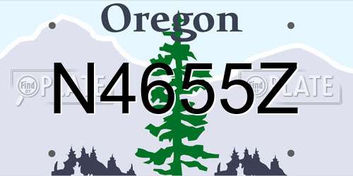 N4655Z Oregon License Plate