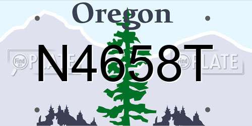 N4658T Oregon License Plate