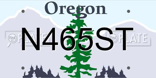 N465ST Oregon License Plate
