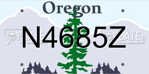 N4685Z Oregon License Plate