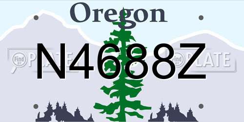 N4688Z Oregon License Plate