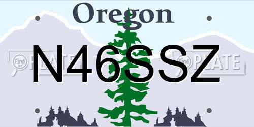 N46SSZ Oregon License Plate