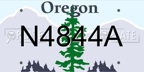 N4844A Oregon License Plate