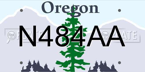 N484AA Oregon License Plate