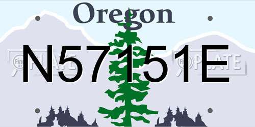 N57151E Oregon License Plate