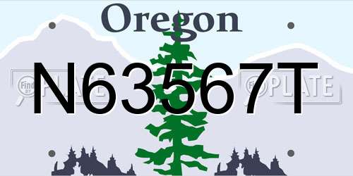 N63567T Oregon License Plate