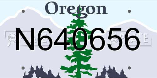 N640656 Oregon License Plate