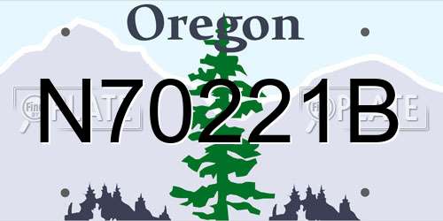 N70221B Oregon License Plate