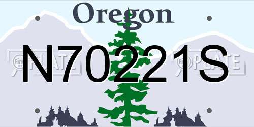 N70221S Oregon License Plate