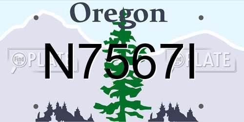 N7567I Oregon License Plate