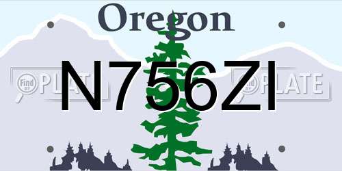 N756ZI Oregon License Plate