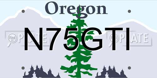 N75GTI Oregon License Plate