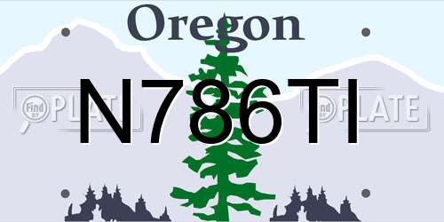 N786TI Oregon License Plate