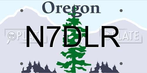 N7DLR Oregon License Plate