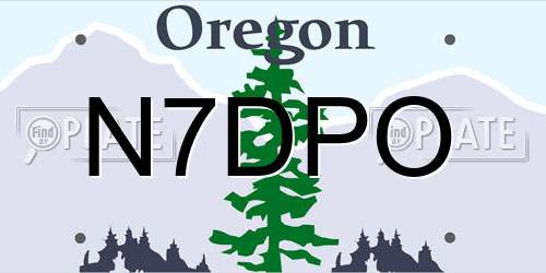 N7DPO Oregon License Plate