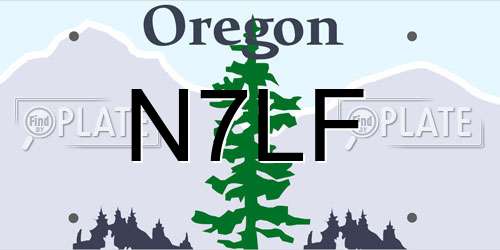N7LF Oregon License Plate