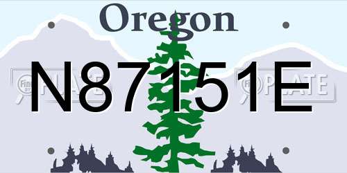 N87151E Oregon License Plate