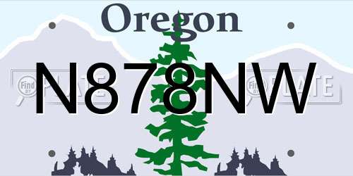 N878NW Oregon License Plate