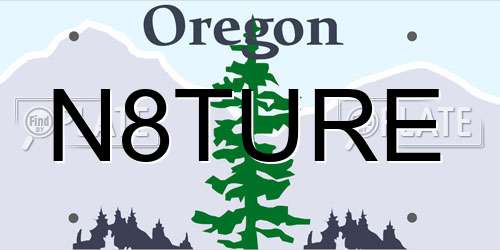 N8TURE Oregon License Plate