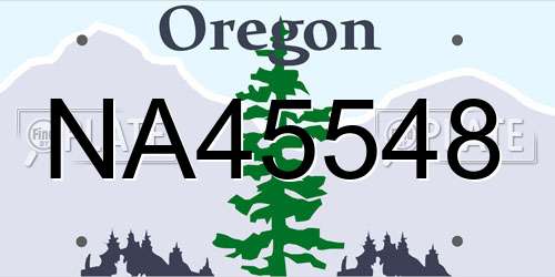 NA45548 Oregon License Plate