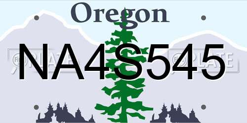 NA4S545 Oregon License Plate