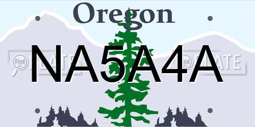NA5A4A Oregon License Plate