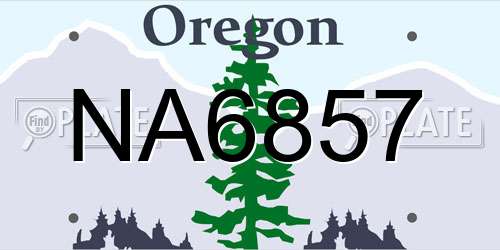 NA6857 Oregon License Plate