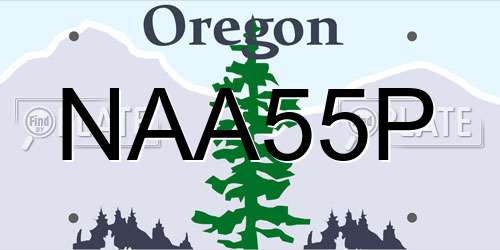 NAA55P Oregon License Plate