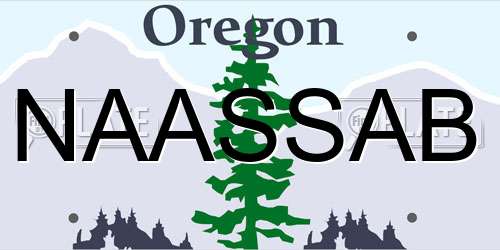 NAASSAB Oregon License Plate