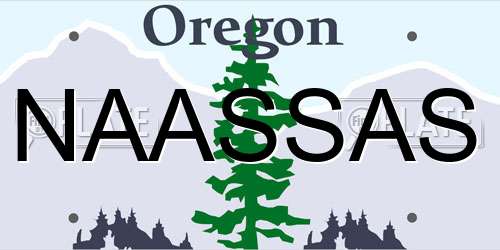 NAASSAS Oregon License Plate