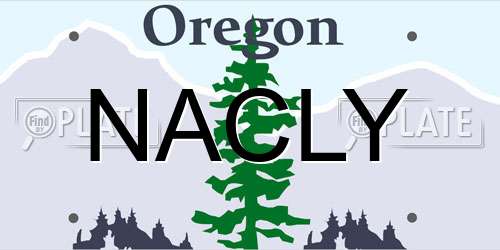 NACLY Oregon License Plate