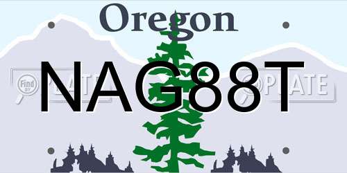 NAG88T Oregon License Plate