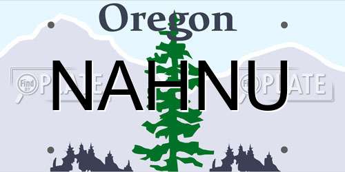 NAHNU Oregon License Plate