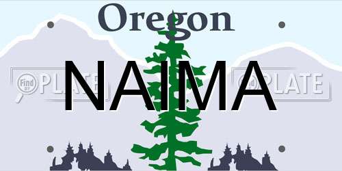 NAIMA Oregon License Plate