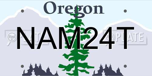 NAM24T Oregon License Plate