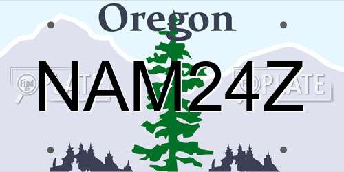 NAM24Z Oregon License Plate
