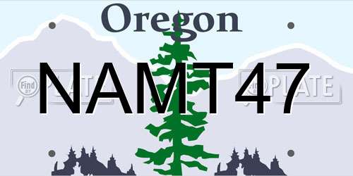 NAMT47 Oregon License Plate