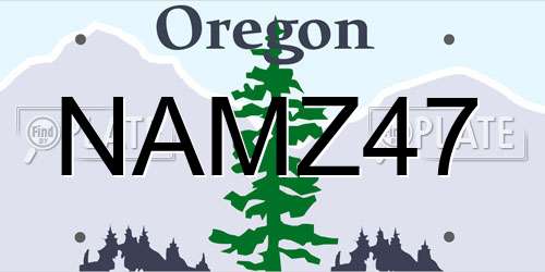 NAMZ47 Oregon License Plate
