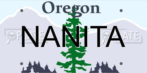 NANITA Oregon License Plate