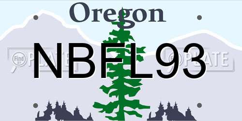 NBFL93 Oregon License Plate