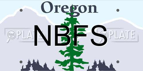 NBFS Oregon License Plate