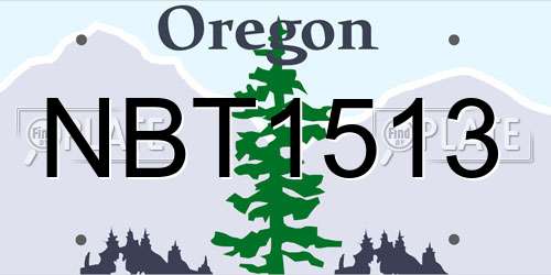 NBT1513 Oregon License Plate