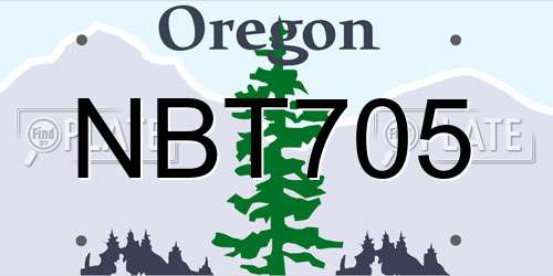 NBT705 Oregon License Plate