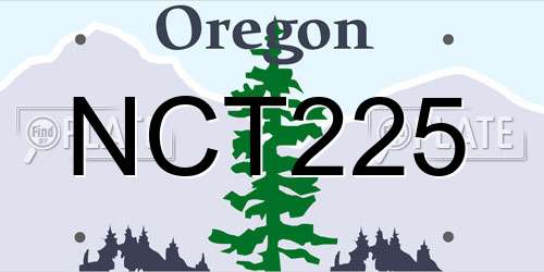 NCT225 Oregon License Plate